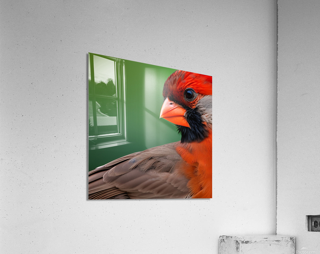 Attentive. Cardinal. Acrylic Print