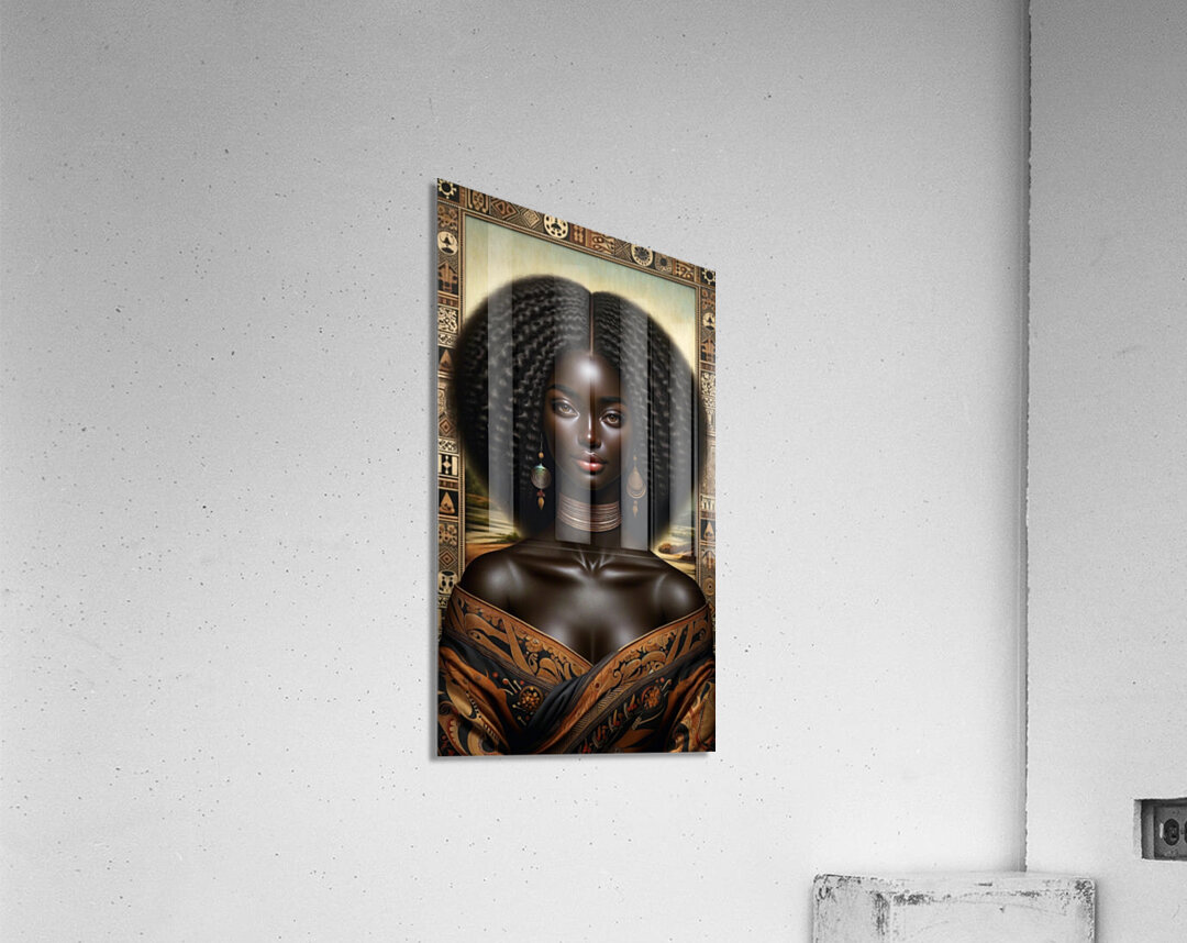 Black Mona Lisa Acrylic Print