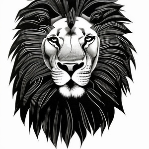 Leo. Horse. Line Art.