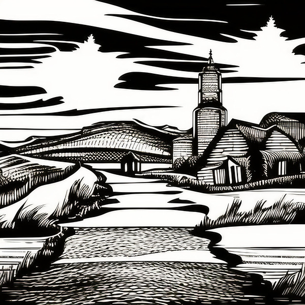 The Farm House. Print