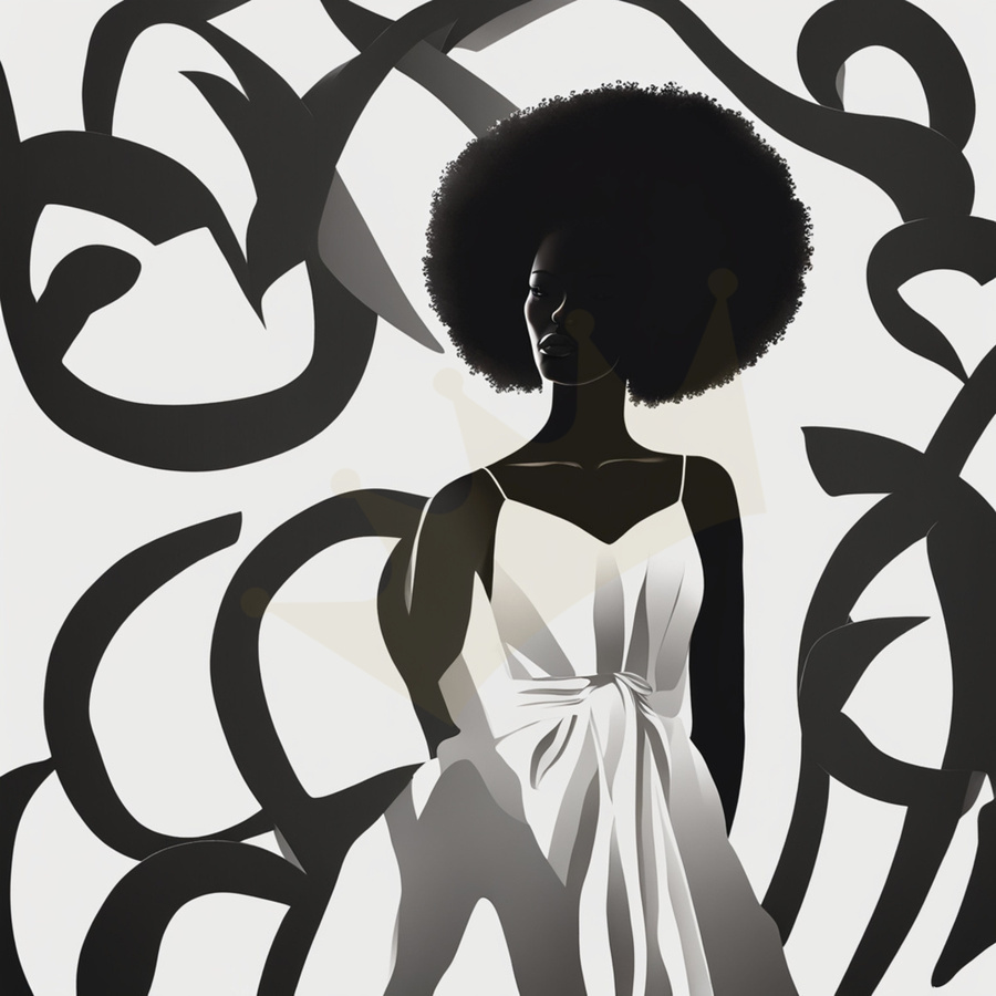 Silhouette of Strength Collection 2 - The Artful Mane 2  Print