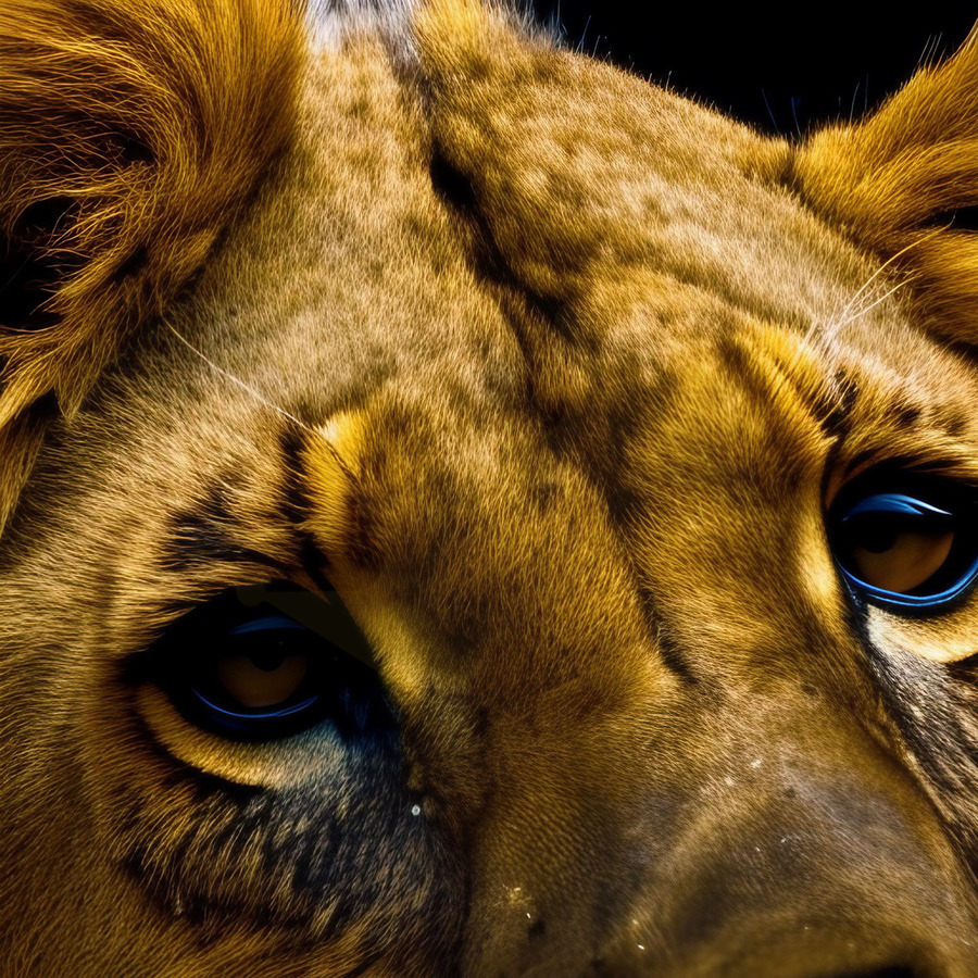 Focused. Eyes.  Print