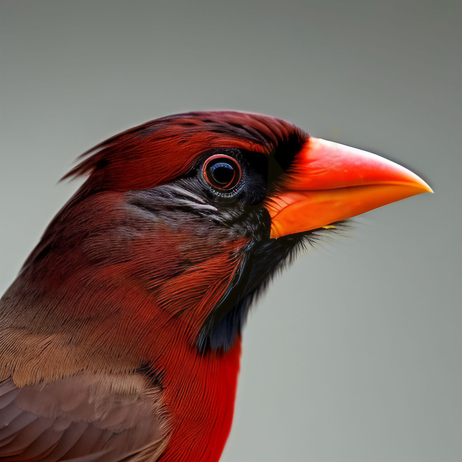 The Gaze. Cardinal.  Print