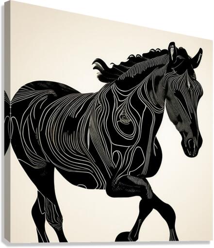 Black Stallion  Canvas Print