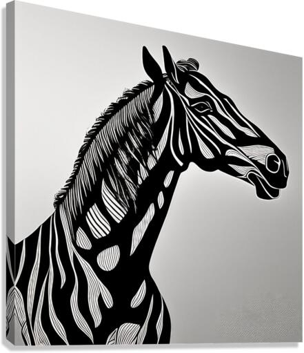 Jackson. Black Stallion. Canvas Print