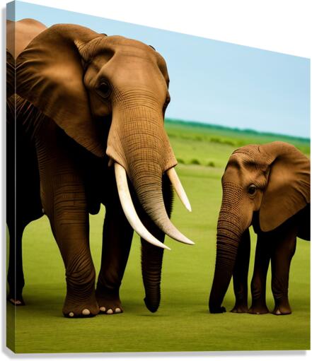 Elephant Love.  Canvas Print