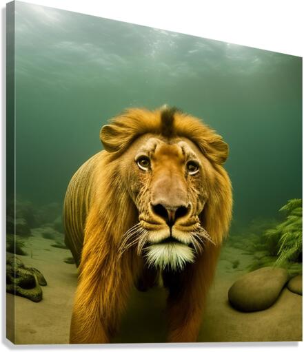 Lion. Playtime. Canvas Print