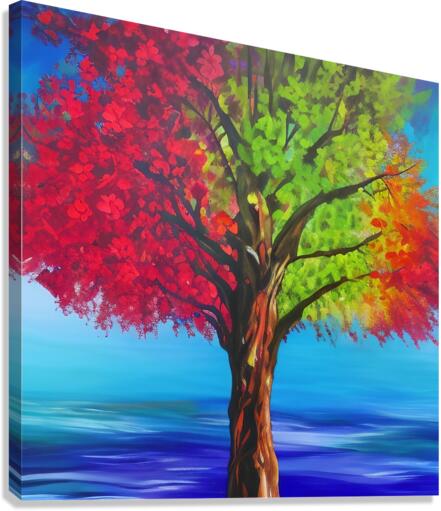 Tree of Love. Abstract. Canvas Print