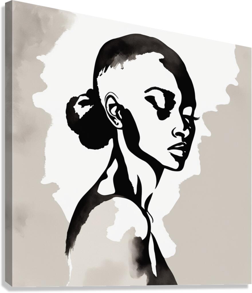 Silhouette of Strength Collection 1 - The Artful Mane 2 Canvas Print