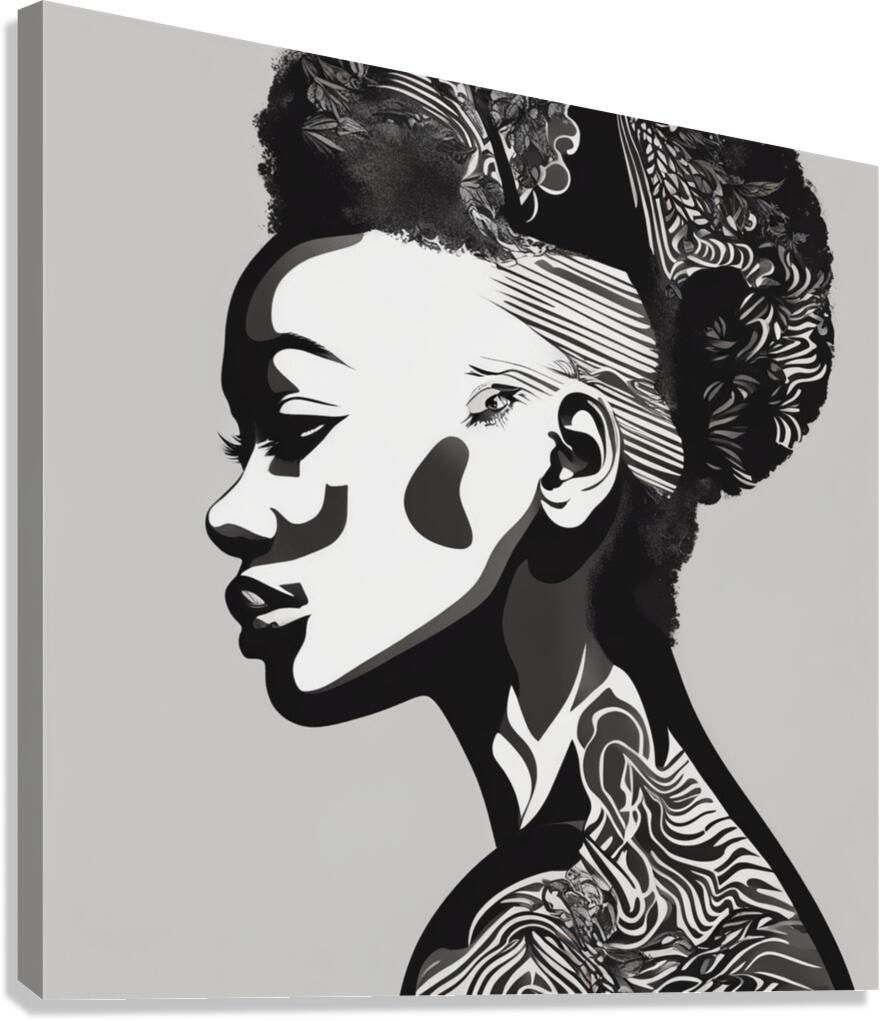 Silhouette of Strength Collection 1 - The Artful Mane 3 Canvas Print