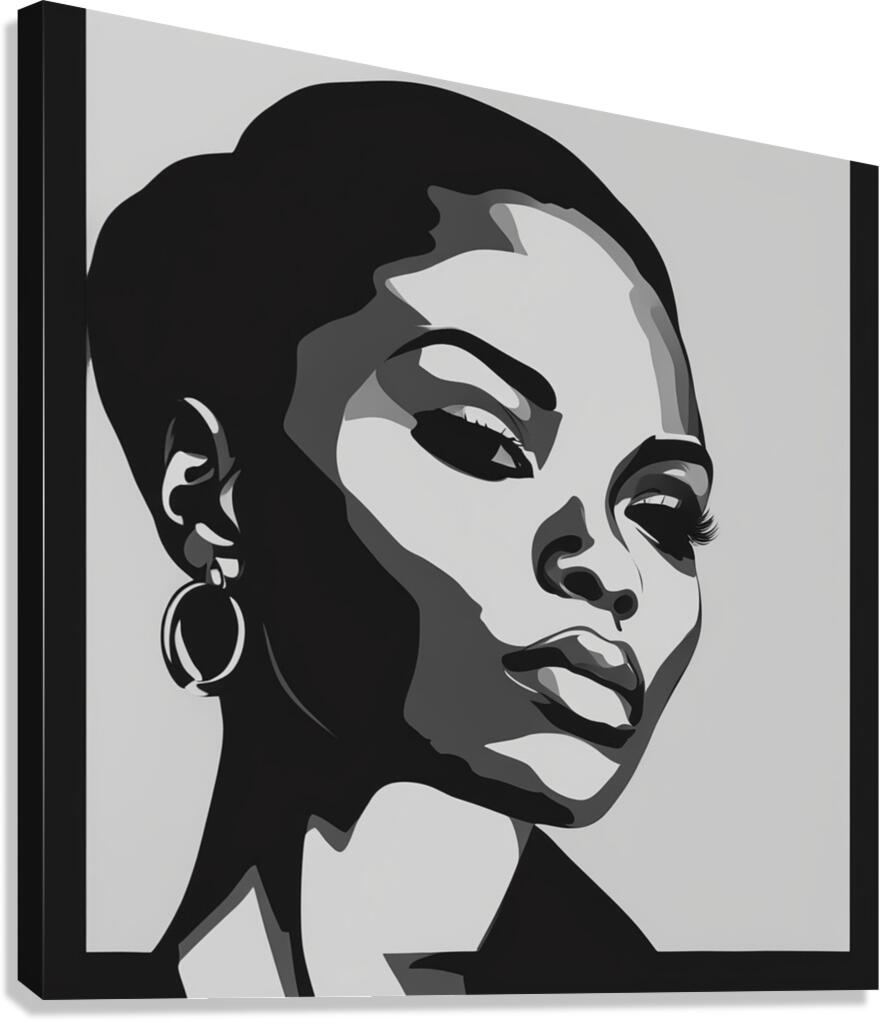 Silhouette of Strength Collection 1 - The Artful Mane 4 Canvas Print