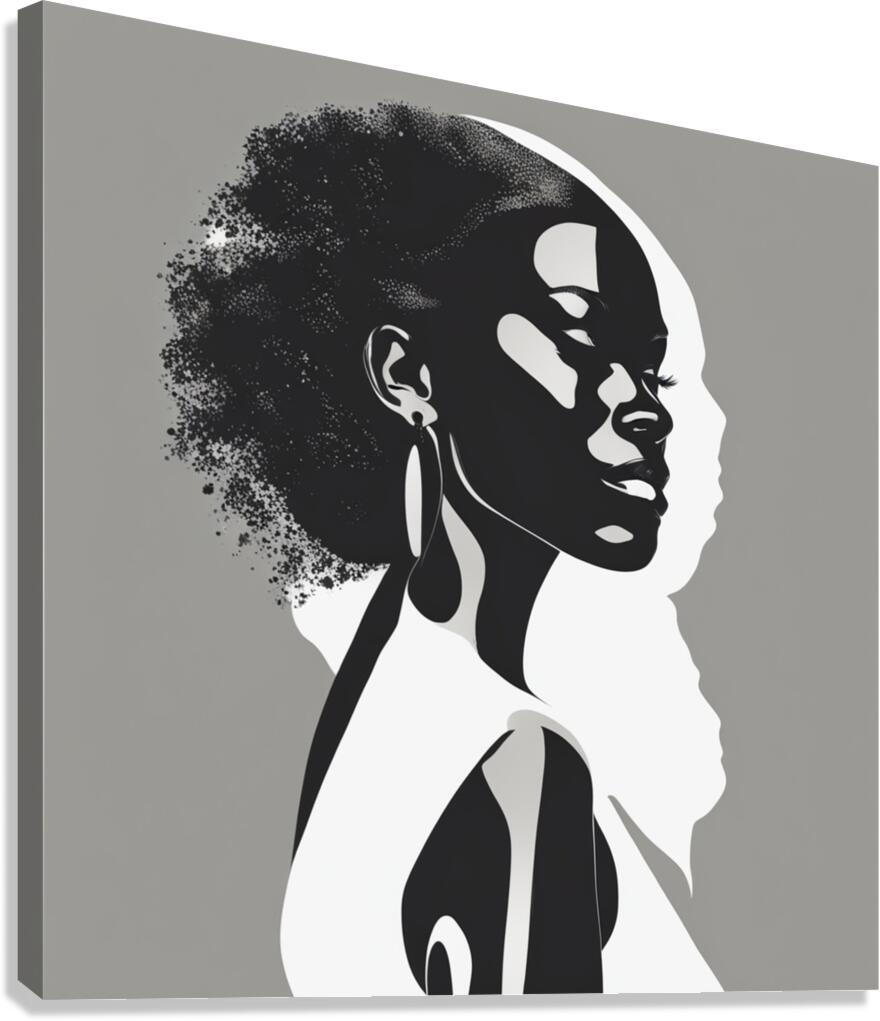 Silhouette of Strength Collection 1 - The Artful Mane 13 Canvas Print