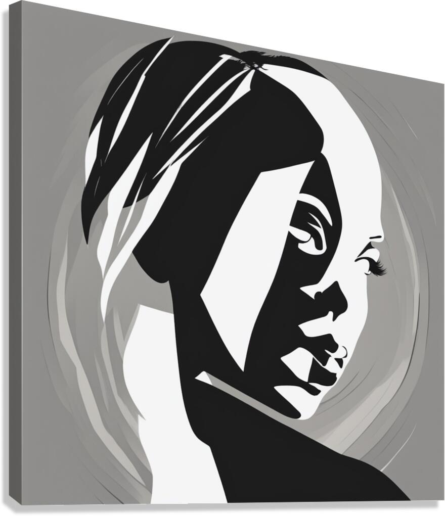 Silhouette of Strength Collection 1 - The Artful Mane 18 Canvas Print