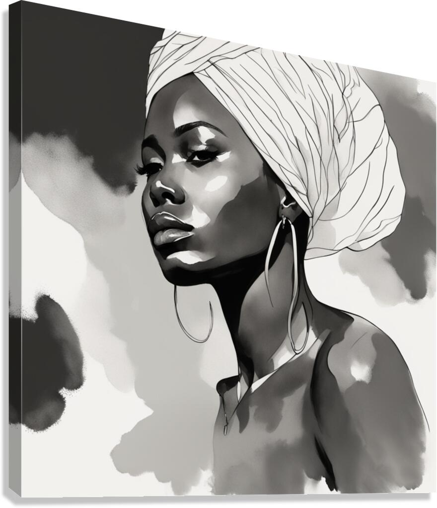 Silhouette of Strength Collection 1 - The Artful Mane 22 Canvas Print