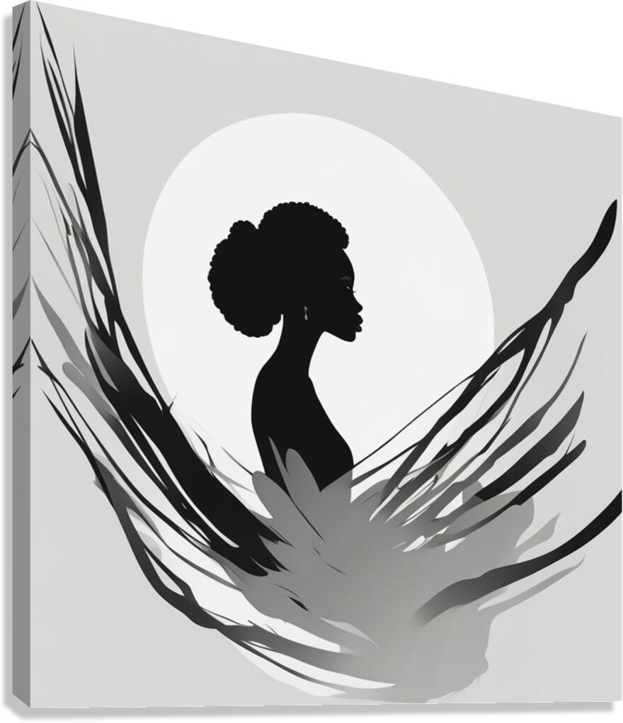 Silhouette of Strength Collection 1 - The Artful Mane 23 Canvas Print