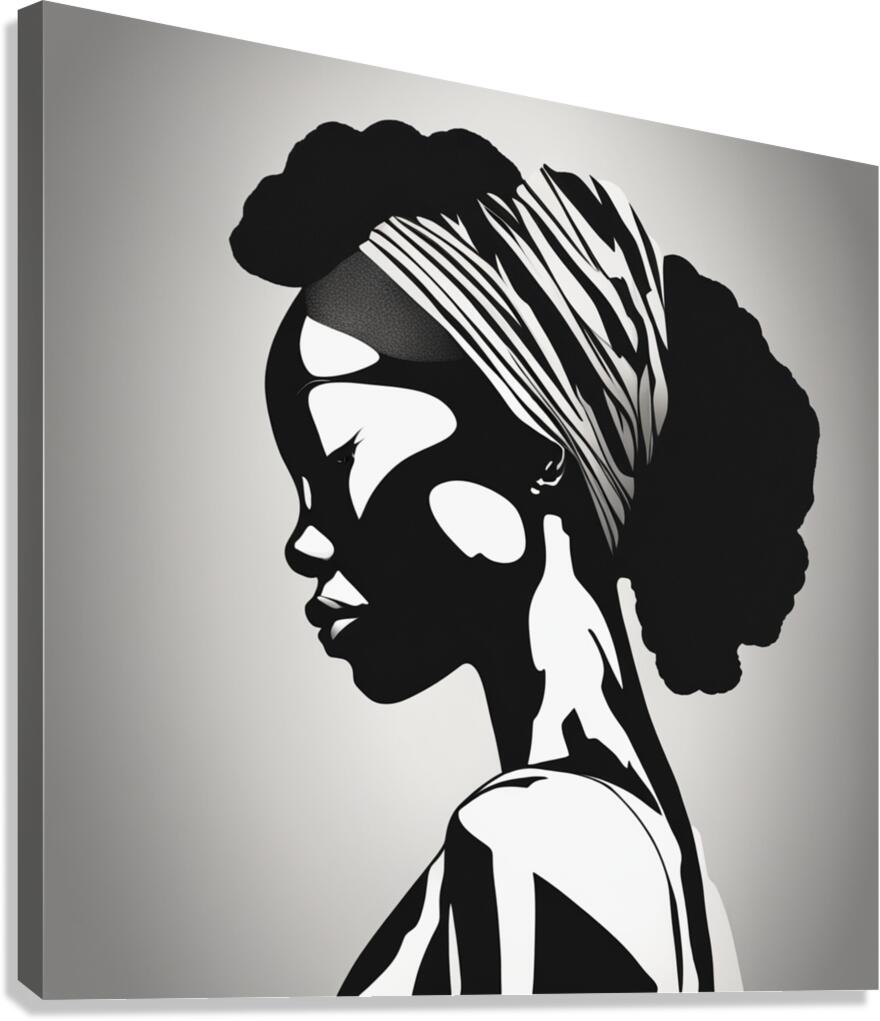 Silhouette of Strength Collection 1 - The Artful Mane 26 Canvas Print