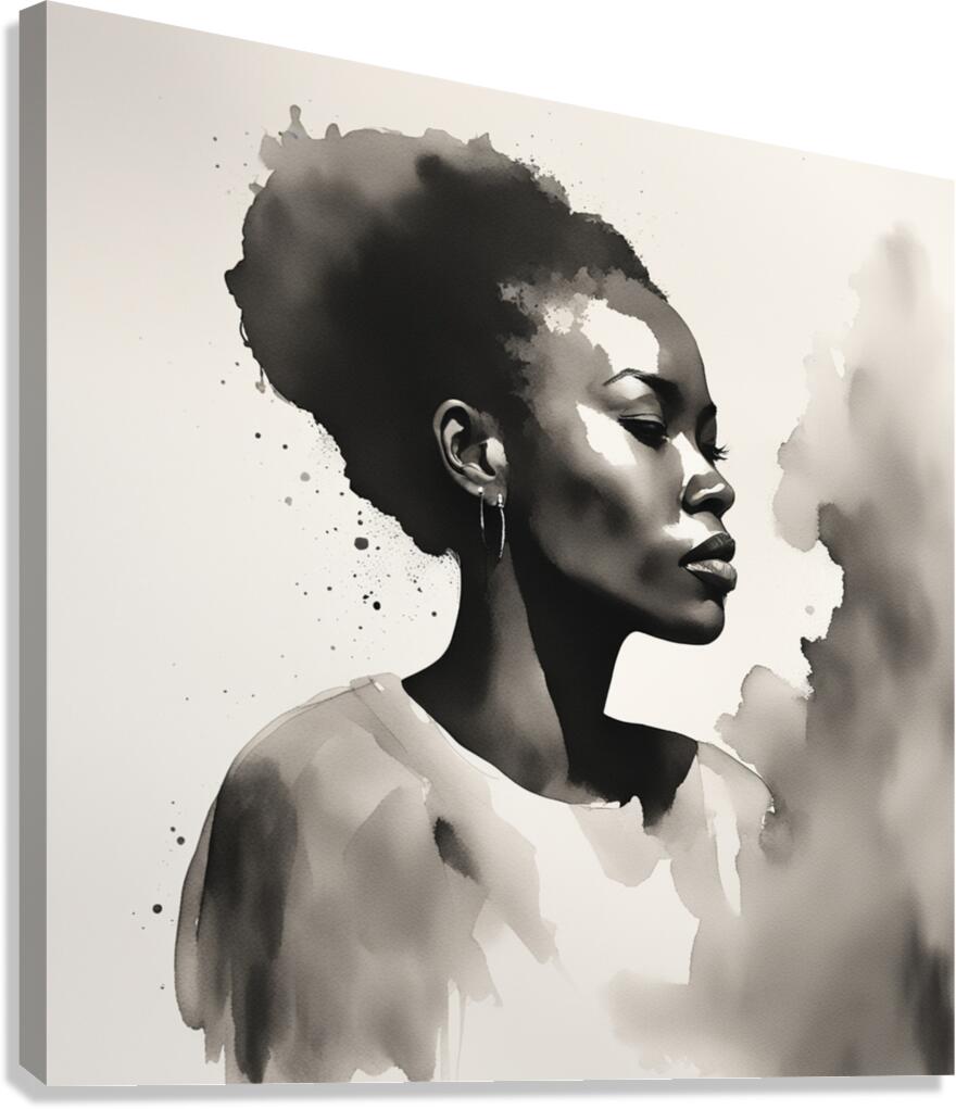 Silhouette of Strength Collection 1 - The Artful Mane 30 Canvas Print