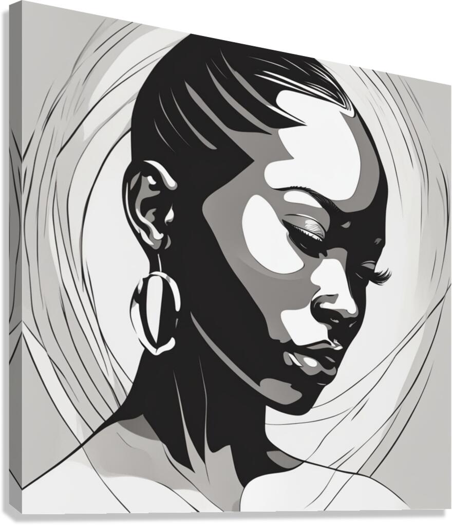 Silhouette of Strength Collection 1 - The Artful Mane 40 Canvas Print