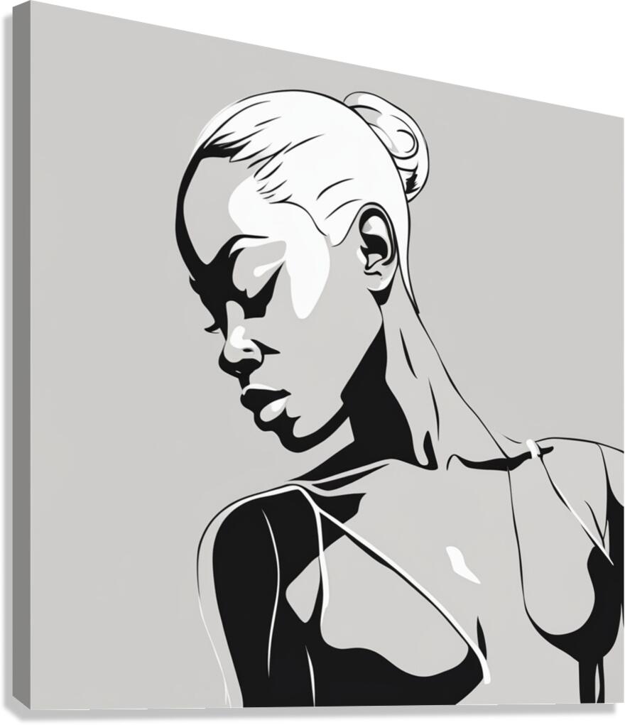 Silhouette of Strength Collection 1 - The Artful Mane 45 Canvas Print