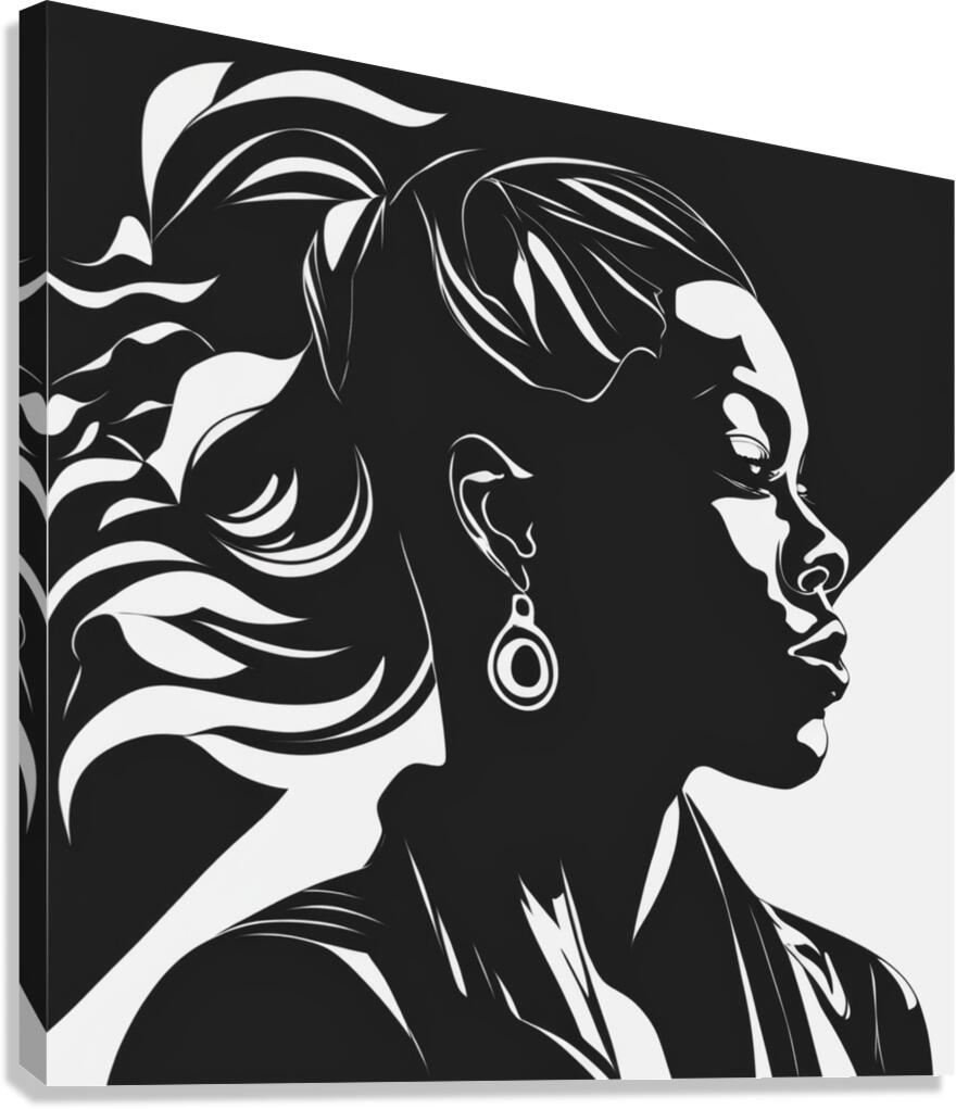 Silhouette of Strength Collection 1 - The Artful Mane 46 Canvas Print