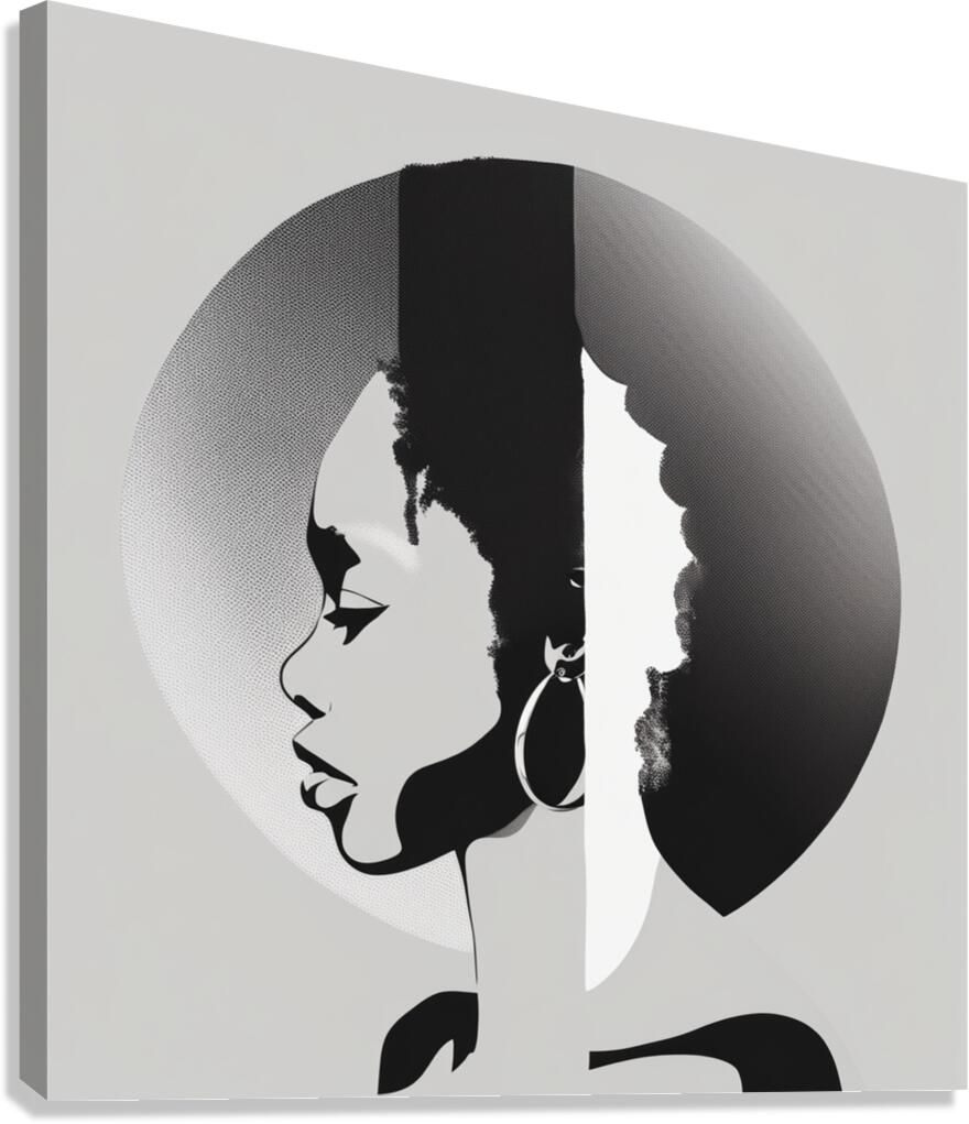 Silhouette of Strength Collection 1 - The Artful Mane 48 Canvas Print