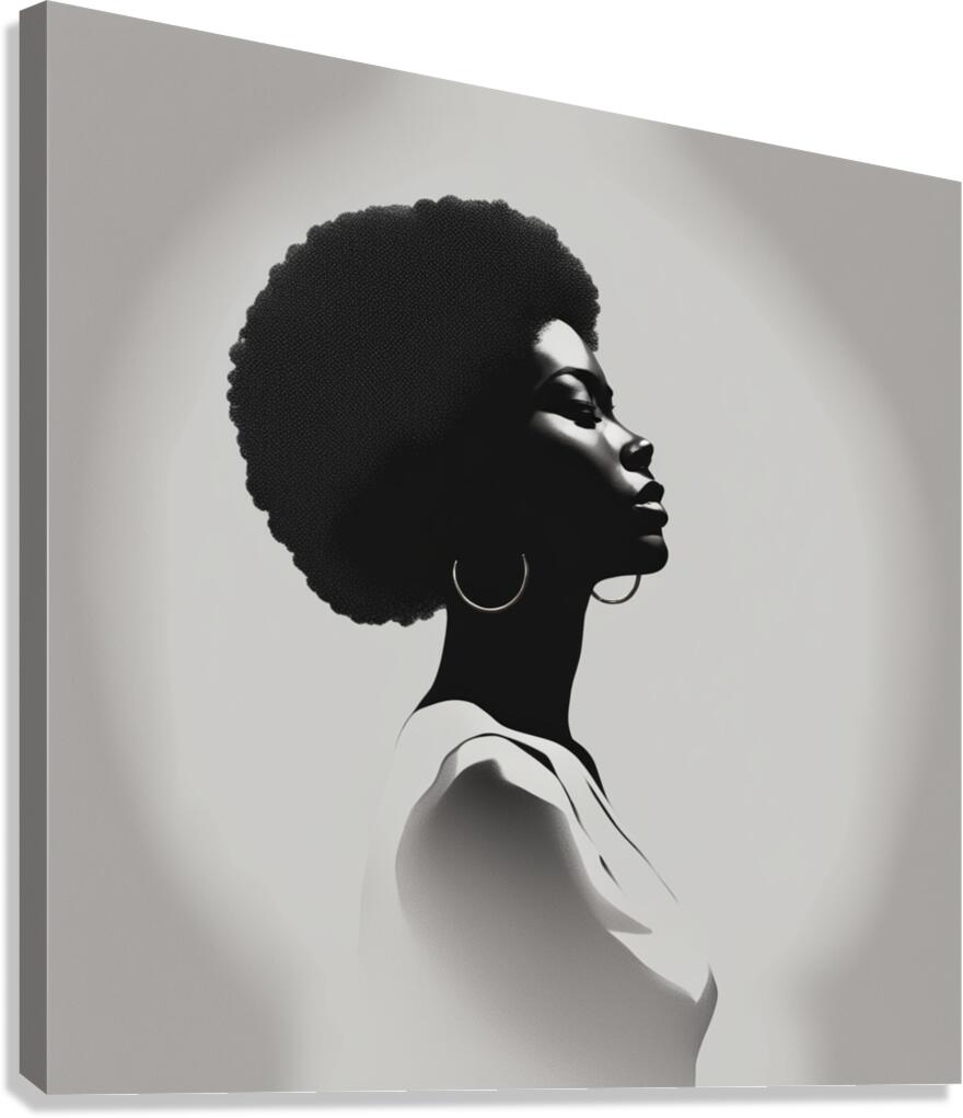 Silhouette of Strength Collection 1 - The Artful Mane 50 Canvas Print