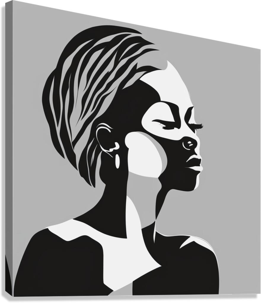 Silhouette of Strength Collection 1 - The Artful Mane 52 Canvas Print