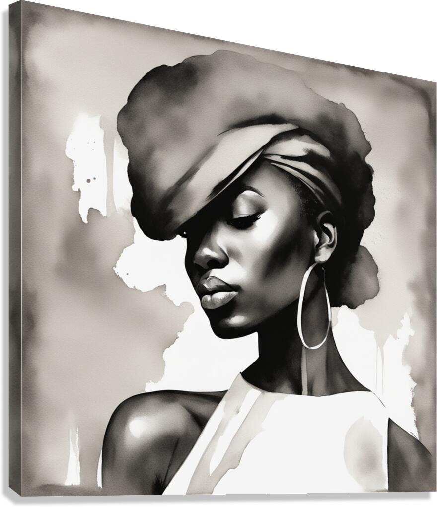 Silhouette of Strength Collection 1 - The Artful Mane 55 Canvas Print