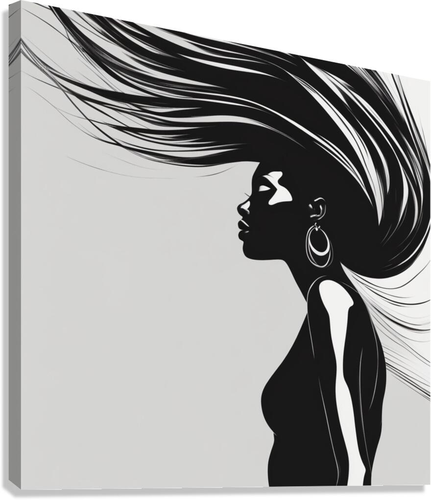 Silhouette of Strength Collection 1 - The Artful Mane 62 Canvas Print