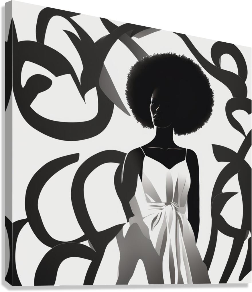 Silhouette of Strength Collection 2 - The Artful Mane 2 Canvas Print