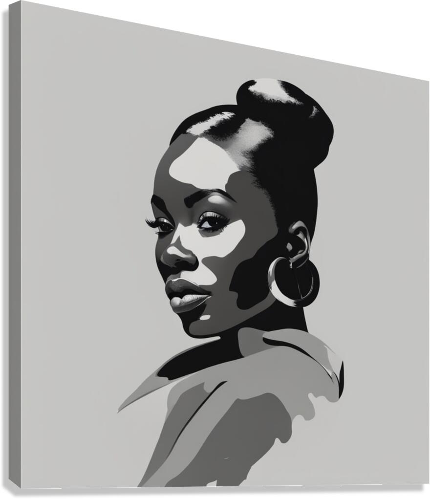 Silhouette of Strength Collection 2 - The Artful Mane 6 Canvas Print