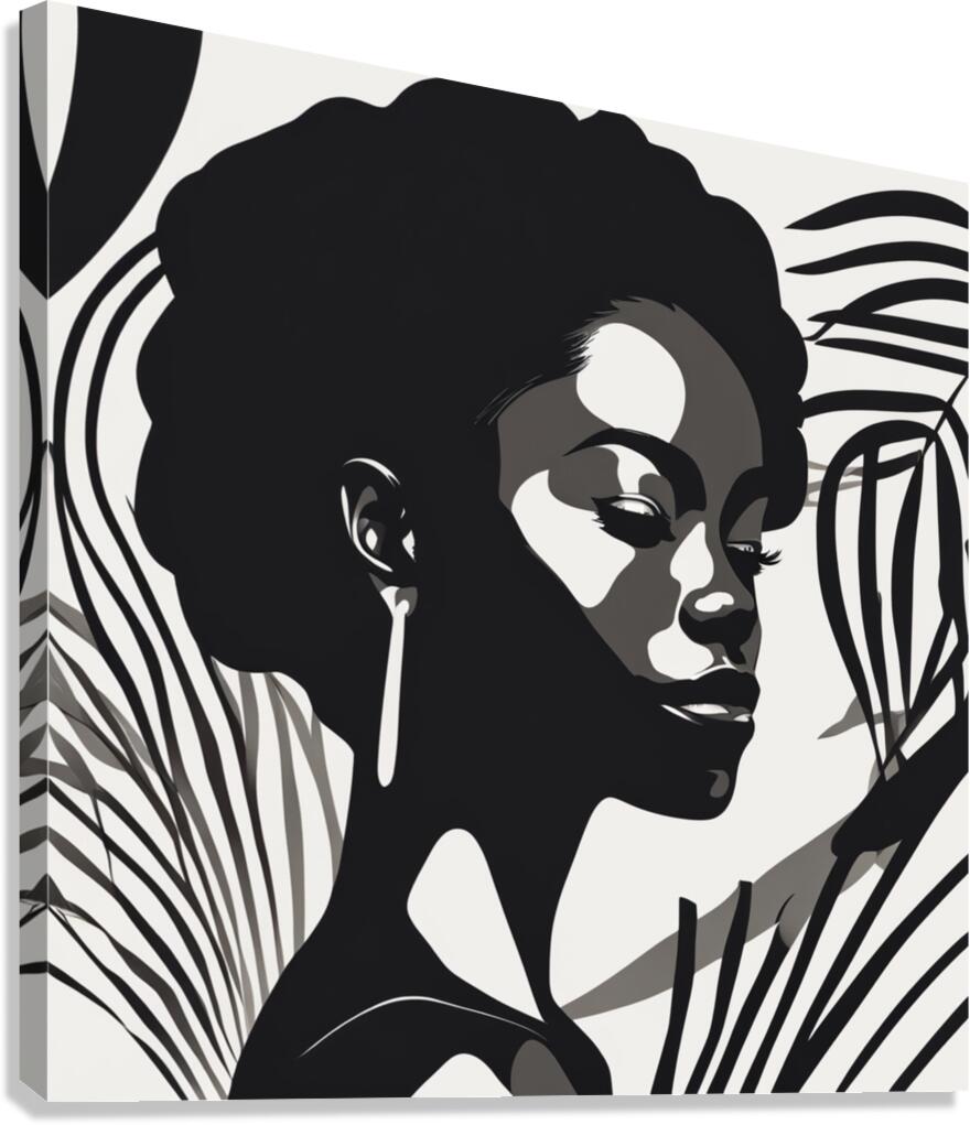 Silhouette of Strength Collection 2 - The Artful Mane 7 Canvas Print