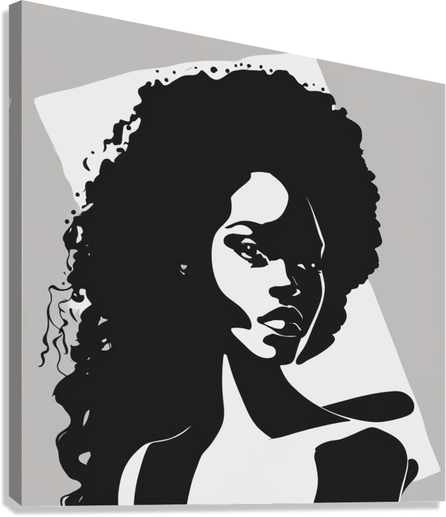 Silhouette of Strength Collection 2 - The Artful Mane 12 Canvas Print