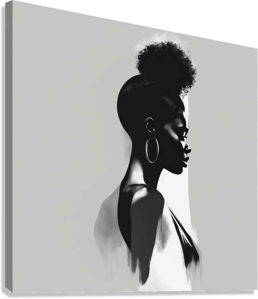 Silhouette of Strength Collection 2 - The Artful Mane 13 Canvas Print