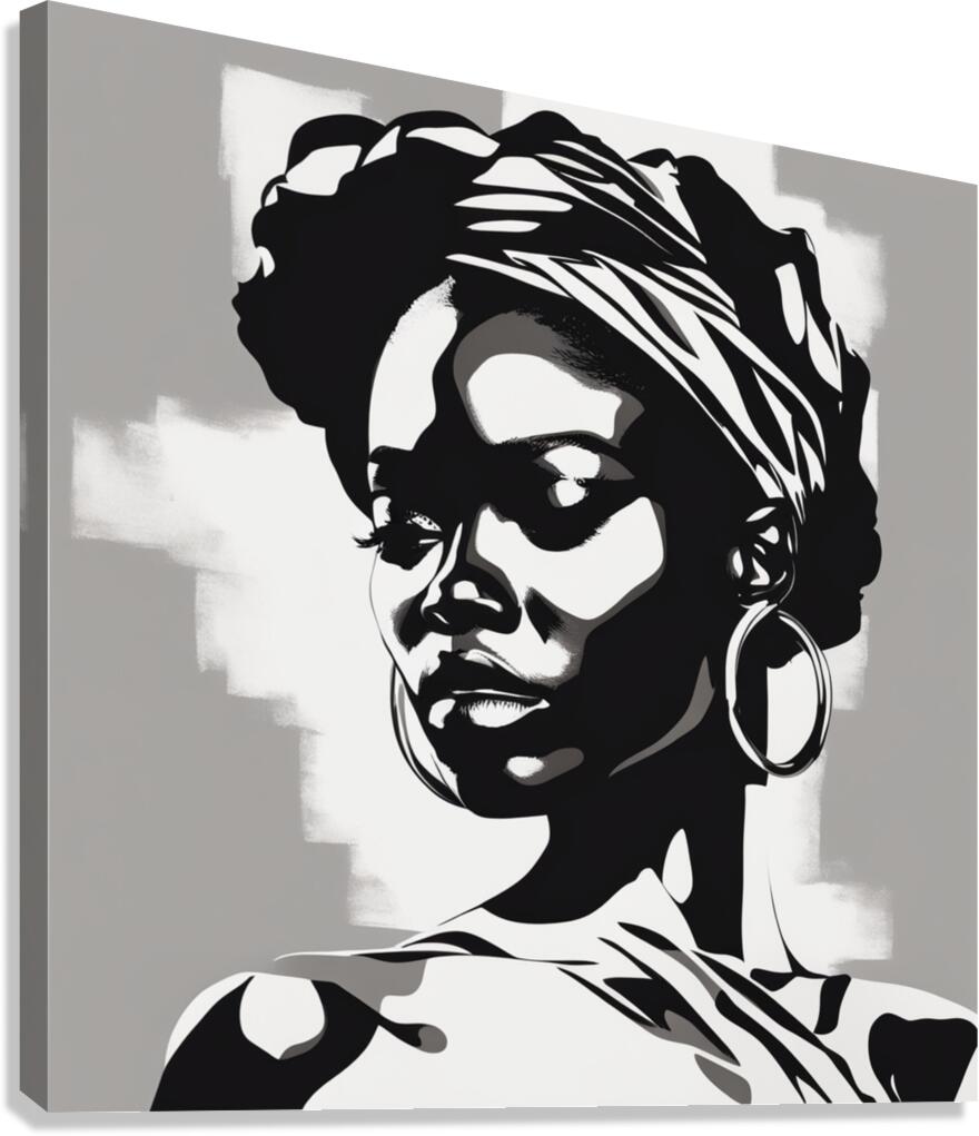 Silhouette of Strength Collection 2 - The Artful Mane 14 Canvas Print