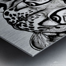 Alert. Line Art. Metal print