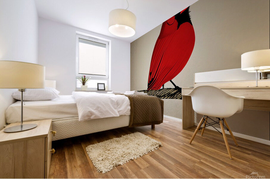 The Observing Cardinal  Mural print