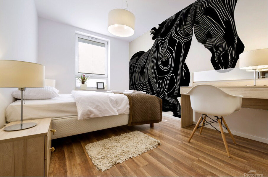 Black Stallion  Mural print