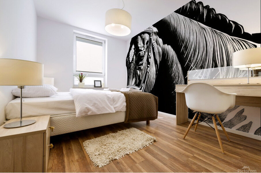 Emilie - Show Horse Mural print