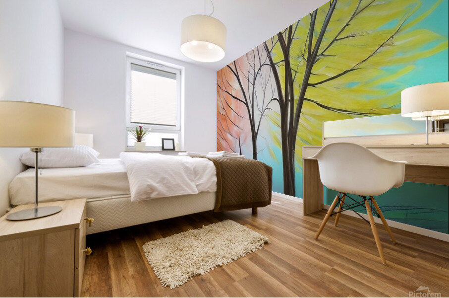 A Walk in Paradise. Abstract.  Mural print