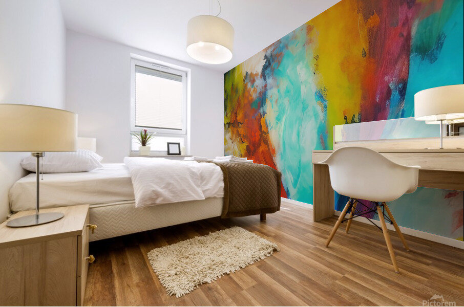 Dispersed Visions. Abstract.  Mural print