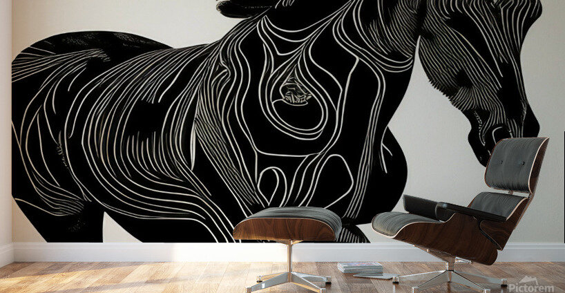 Black Stallion  Wall Murals