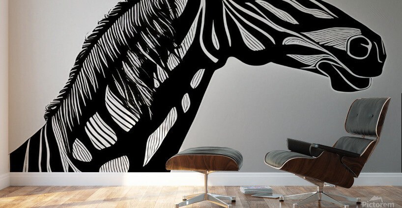 Jackson. Black Stallion. Wall Murals