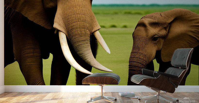 Elephant Love.  Wall Murals