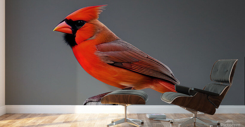 Unamused. Cardinal. Wall Murals