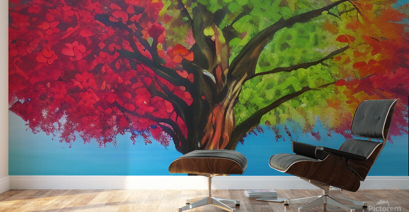 Tree of Love. Abstract. Wall Murals