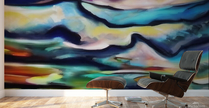 Mountain View. Abstract. Wall Murals