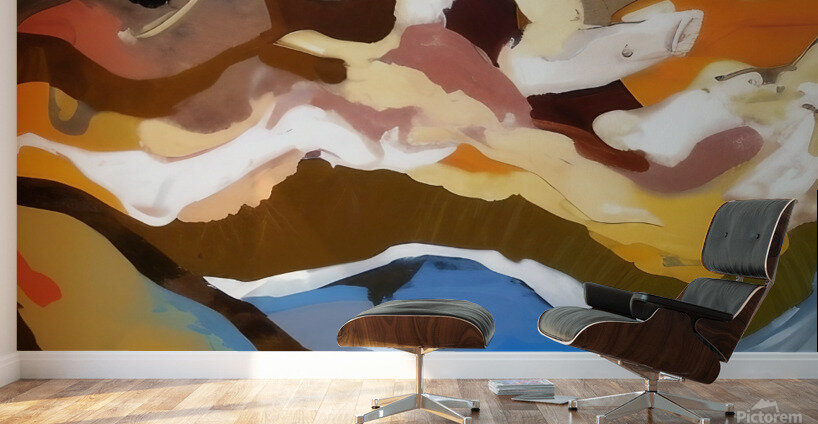 Mountain View. Painting Wall Murals