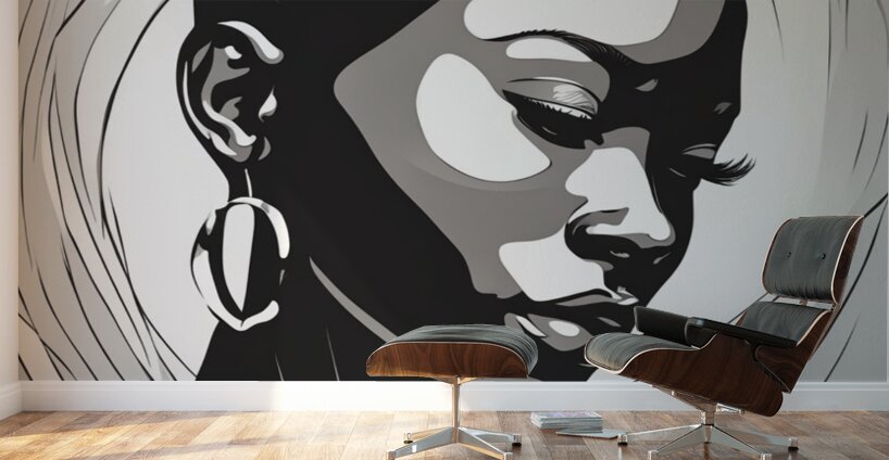 Silhouette of Strength Collection 1 - The Artful Mane 40 Wall Murals