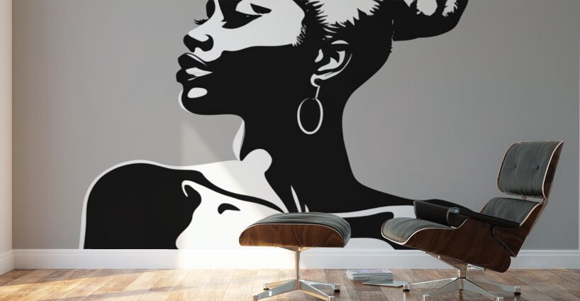 Silhouette of Strength Collection 2 - The Artful Mane 1 Wall Murals